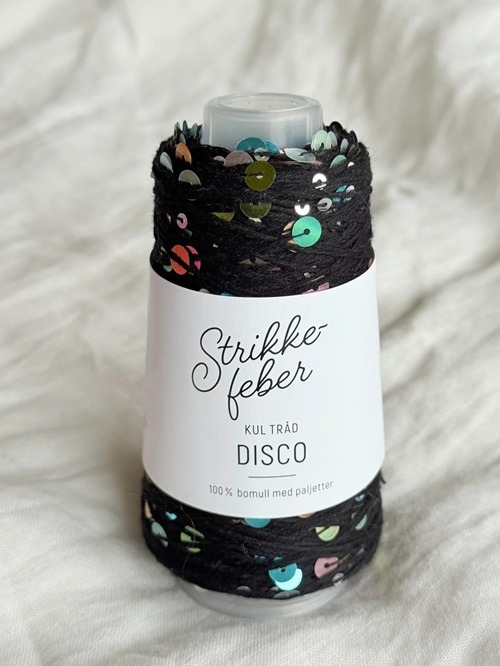 Disco - 50 g Fv. 122 Sort med flerfarvede pailletter